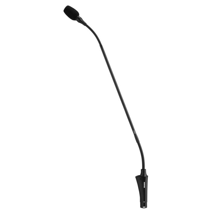 Shure 18in (45cm) Gooseneck Condenser Microphone Attached PreAmp Cardioid Black