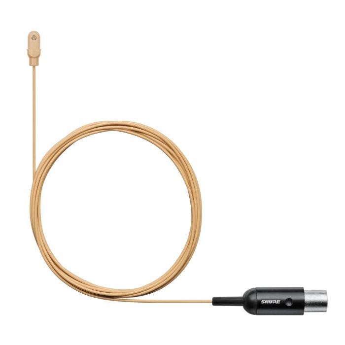 Shure DL4T/O-MTQG-A DuraPlex microphone miniature omnidirectionnel étanche MTQG, brun