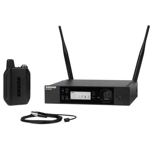 Shure GLXD14R+E / 93-Z4 Système comprenant 1 récepteur rackable GLXD4R+, 1 émetteur GLXD1+ avec micro cravate WL93 (2,4GHz et 5,8 GHz)
