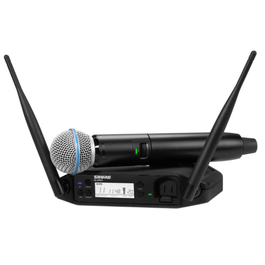 Shure GLXD24+E / B58-Z4 Système comprenant 1 récepteur GLXD4+ et 1 à émetteur main GLXD2+ / B58 (2,4GHz et 5,8 GHz)