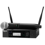 Shure GLXD24R+E / SM58-Z4 Système comprenant 1 récepteur rackable GLXD4R+ et 1 à émetteur main GLXD2+ / SM58 (2,4GHz et 5,8 GHz)