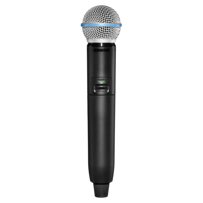 Shure GLXD2+/B58=-Z4 Émetteur numérique à main, capsule BETA58A, série GLX-D+ (2,4GHz et 5,8 GHz)