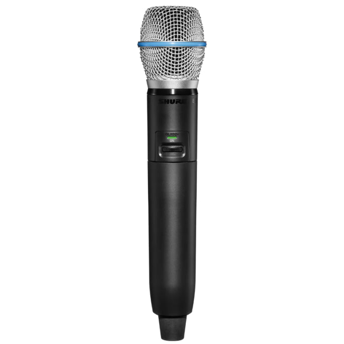 Shure GLXD2+ / B87A=-Z4 Émetteur numérique à main, capsule BETA87A, série GLX-D+ (2,4GHz et 5,8 GHz)