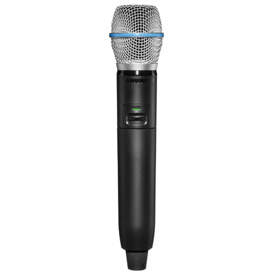 Shure GLXD2+ / B87A=-Z4 Émetteur numérique à main, capsule BETA87A, série GLX-D+ (2,4GHz et 5,8 GHz)