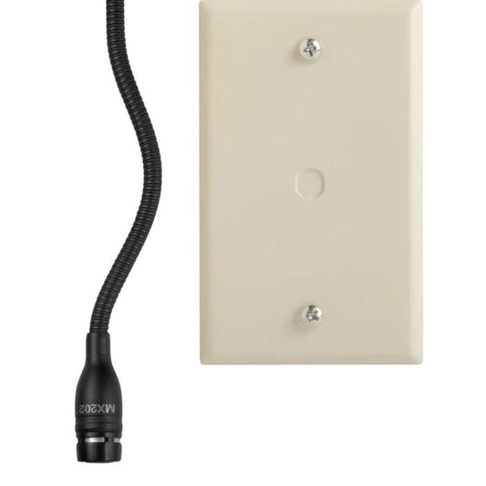 Shure MX202BP / C Microphone à suspendre, capsule cardioïde, bornier dans boite de jonction, noir