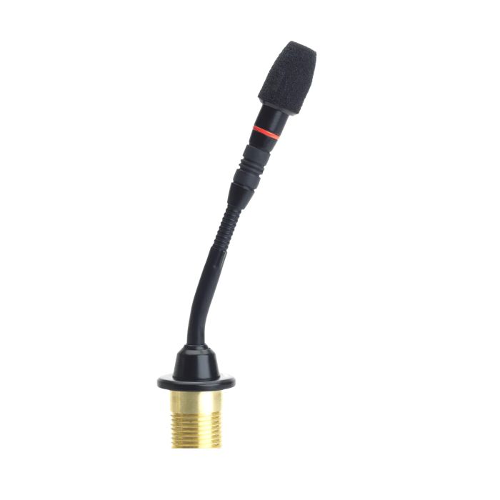 Shure MX405R / S Micro col de cygne 5’’ (12.7cm) avec préampli intégré, XLR 5 broches, capsule super-cardioïde, anneau lumineux rouge, SimpleFlex, noir