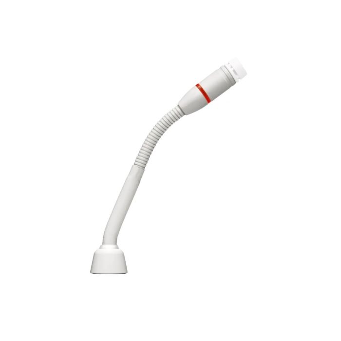 Shure MX405WRLP / N Micro col de cygne 5’’ (12.7cm) à connecteur modulaire, sans capsule, anneau lumineux rouge, SimpleFlex, blanc