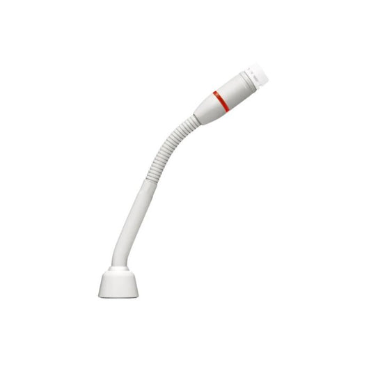 Shure MX405WRLP / N Micro col de cygne 5’’ (12.7cm) à connecteur modulaire, sans capsule, anneau lumineux rouge, SimpleFlex, blanc