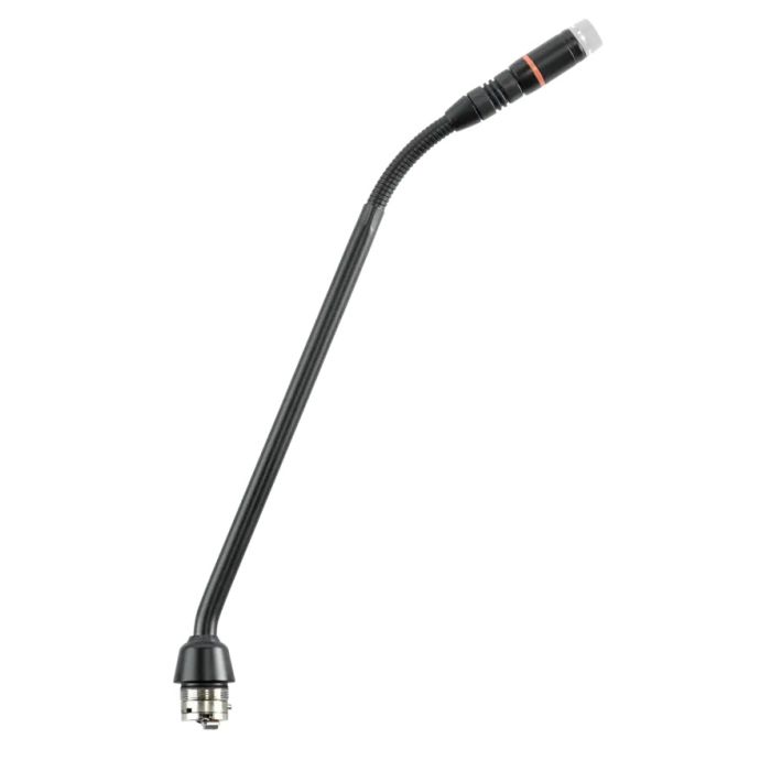 Shure MX410RLP / N Micro col de cygne 10’’ (25cm) à connecteur modulaire, sans capsule, anneau lumineux rouge, SimpleFlex, noir