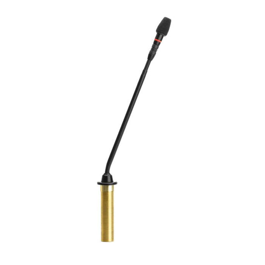 Shure MX410R/S Micro col de cygne 10’’ (25cm) avec préampli MX400SMP XLR 5 broches, capsule super-cardioïde, anneau lumineux rouge, SimpleFlex, noir