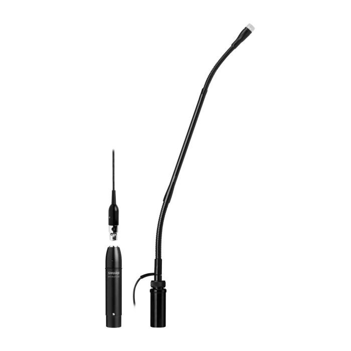 Shure MX412SE / N Micro col de cygne 12’’ (30.5cm) avec préampli détachable XLR 3 broches, sans capsule, sans switch, DualFlex, noir