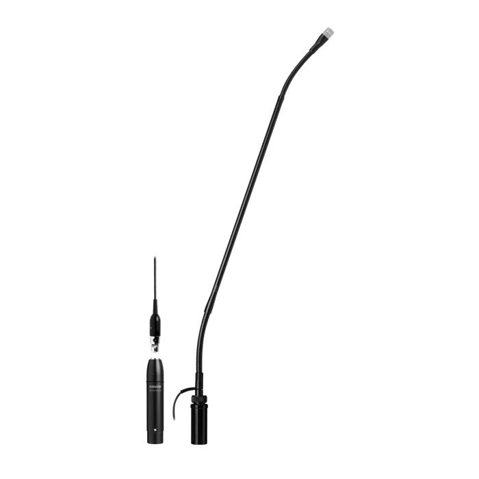 Shure MX418SE / N Micro col de cygne 18’’ (45.7cm) avec préampli détachable XLR 3 broches, sans capsule, sans switch, DualFlex, noir