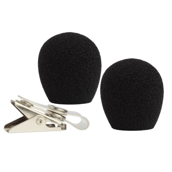 Shure Headset Microphone Windscreen and Clothing Clip