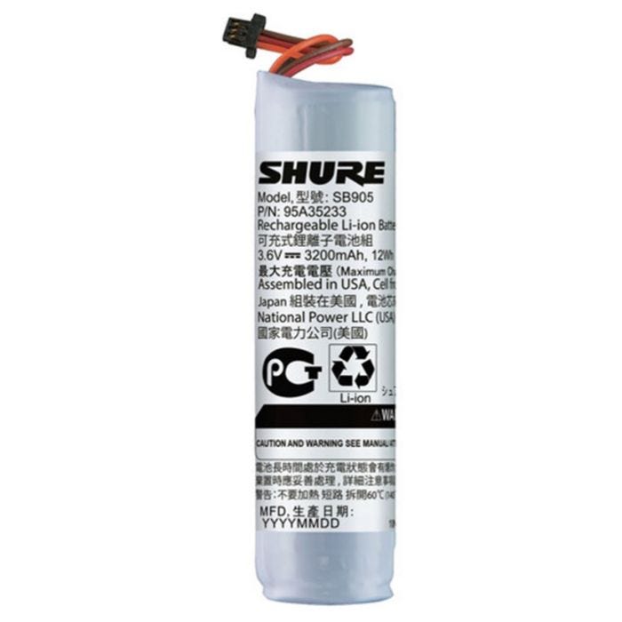 Shure LithiumIon Rechargeable Battery for MXW2 Handheld Transmitter