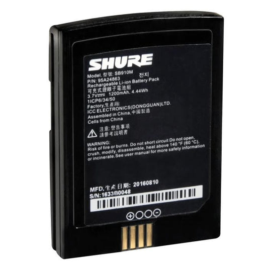 Shure SB910M Batterie rechargeable Lithium-ion de remplacement pour ADX1M