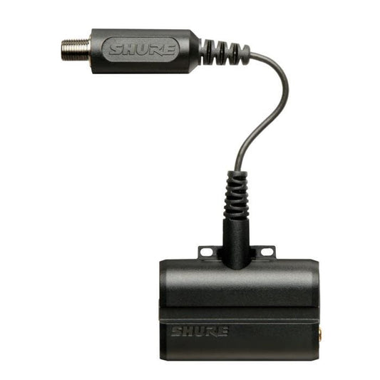 Shure SBC-DC Adaptateur pour connecter une alimentation PS43 (non incl.) à un émetteur de poche compatible avec la batterie SB900C, pour utilisation sans batterie.