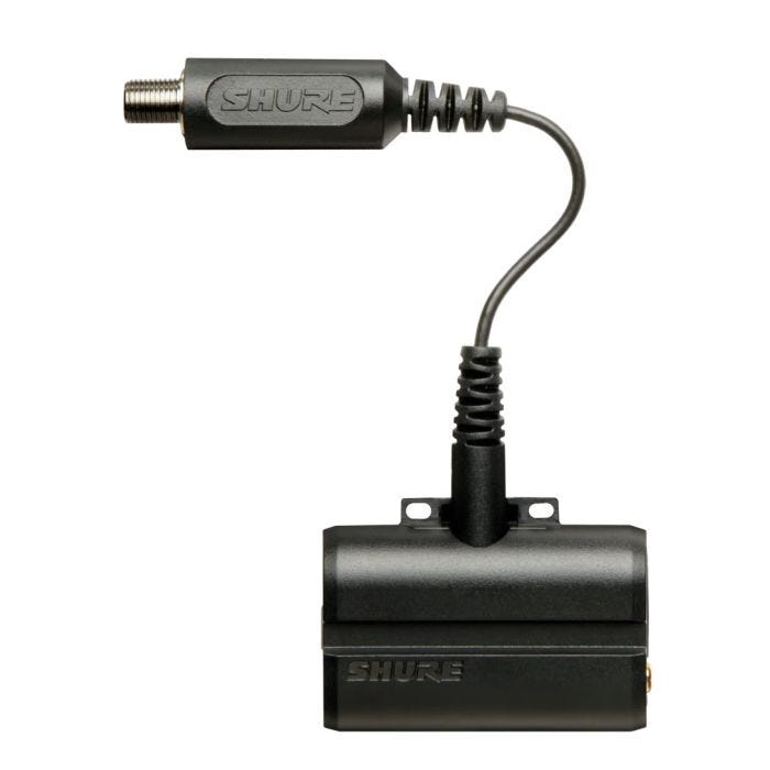 Shure SBC-DC Adaptateur pour connecter une alimentation PS43 (non incl.) à un émetteur de poche compatible avec la batterie SB900C, pour utilisation sans batterie.
