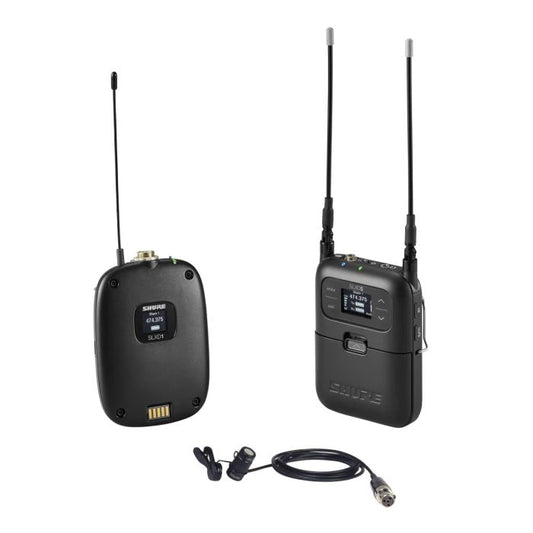 Shure SLXD15/85-K59 Système comprenant 1 récepteur portable SLXD5 et 1 émetteur SLXD1 avec micro-cravate WL185 (606-650 MHz)