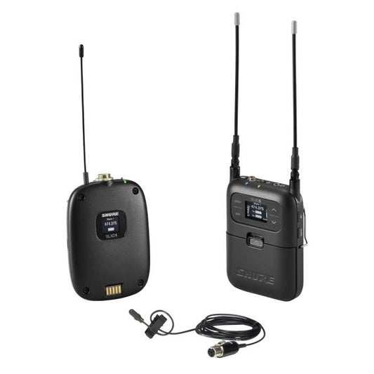 Shure SLXD15/DL4B-K59 Système comprenant 1 récepteur portable SLXD5 et 1 émetteur SLXD1 avec micro-cravate DL4 (606-650 MHz)