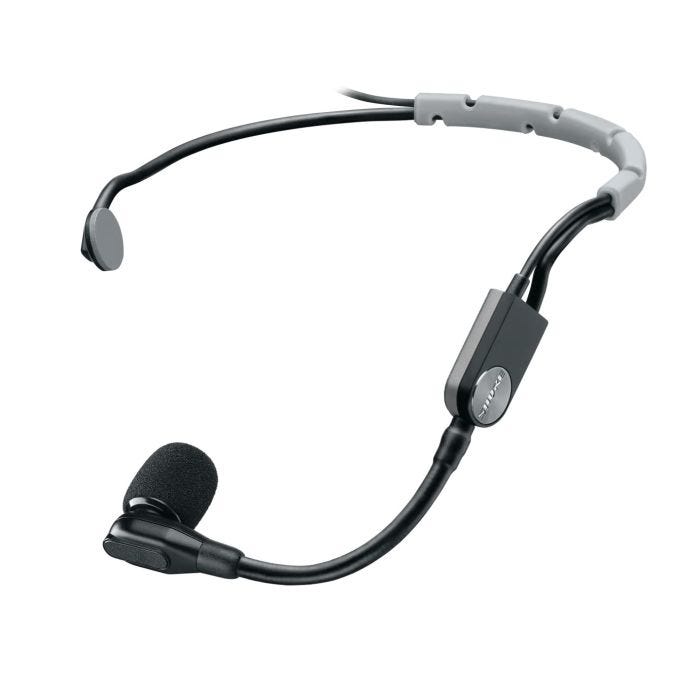 Shure Wireless Cardioid Condenser Headset Microphone with windscreen and TA4F Connector