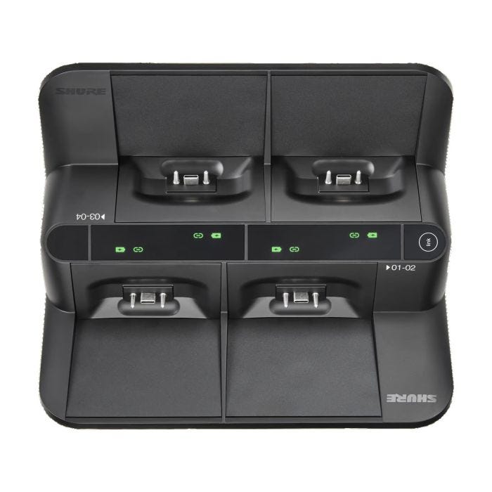 Shure MXWNDX4GE Station de charge et d'appairage 4 emplacements pour MXW8X