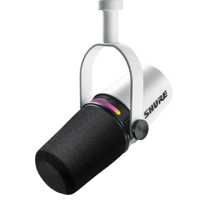Shure XLR/USB SPEECH MICROPHONE, WHITE