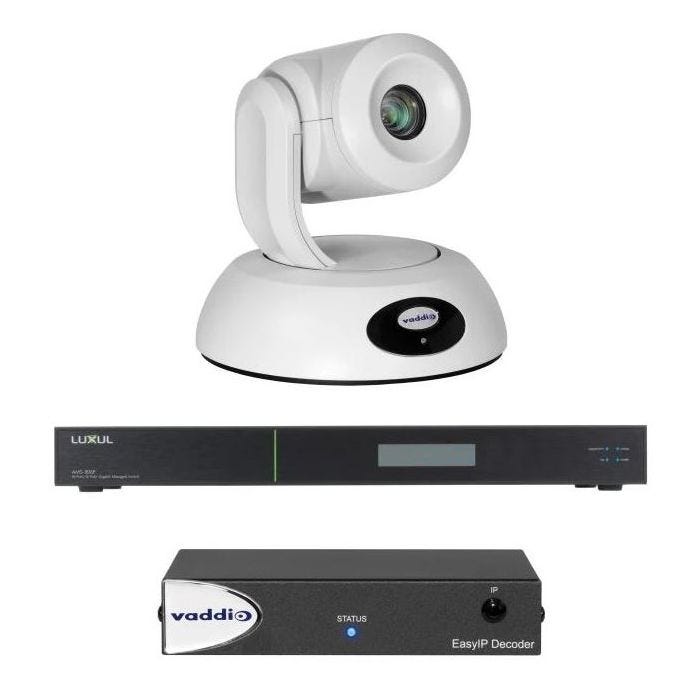 Vaddio EasyIP 20 Base Kit Cam Decoder White Switch