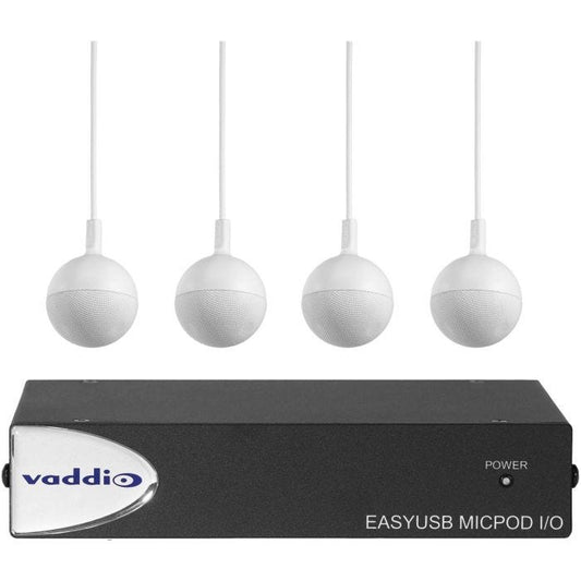 Vaddio EasyUSB MicPOD I / O Système de Conférence Audio (4 CeilingMICs intégrés)