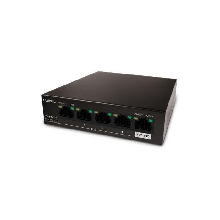 Luxul 4 Port Gigabit PoE+ Switch w/Uplink (58W