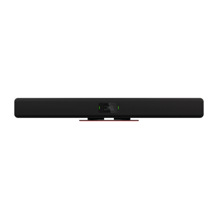 Biamp 4K Conferencing Video Bar with dual 50 MP & 8 MP camera, 27-mic array, analog audio-in, ALS, and Ethernet port