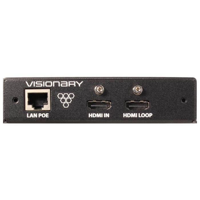 Visionary A/V Encoder, 4K60 4:4:4 UHD over IP cinema quality ultra-low latency visually lossless switch matrix routable, with built-in video wall functionality; POE