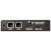 Visionary A/V Decoder, 4K60 4:4:4 UHD over IP cinema quality ultra-low latency visually lossless switch matrix routable, with built-in video wall functionality; Expansion Ethernet Port; POE+; Upgradeable to AES67/Dante