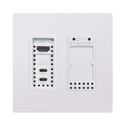 Visionary A/V Decoder (Wall Plate), 4K60 4:4:4 UHD over IP cinema quality ultra-low latency visually lossless switch matrix routable, with built-in video wall functionality; POE; AES67/Dante