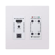 Visionary A/V Encoder (Wall Plate), 4K60 4:4:4 UHD over IP cinema quality ultra-low latency visually lossless switch matrix routable, with built-in video wall functionality; POE; AES67/Dante, HDMI & USB-C