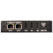 Visionary A/V Encoder, 4K UHD over IP cinema quality ultra-low latency visually lossless switch matrix routable, with built-in video wall functionality, Expansion Ethernet Port; POE+; Single Port AES67/Dante