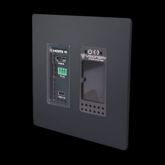 Visionary DuetE5-WP-C-BLACK Encodeur A/V (plaque murale), 4K60 4:4 : 4 UHD sur IP