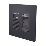 Visionary A/V Encoder (Wall Plate), 4K60 4:4:4 UHD over IP cinema quality ultra-low latency visually lossless switch matrix routable, with built-in video wall functionality; POE; AES67/Dante, HDMI Only