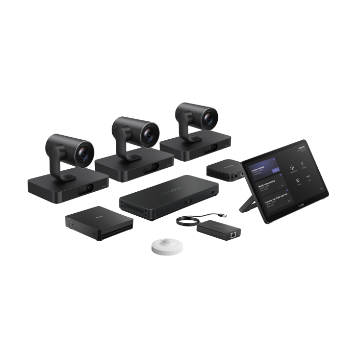 Yealink Native Microsoft Teams Rooms system for ProAV rooms : 3x SmartVision80, VCR20; MCoreKit-C5U; 1x AVHub; 1x MVC-BYOD-Extender USB-BYOD adapter; 1x RCH40 E2