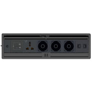 Kramer Plus Black Table elegant tabletop connectivity box with a lid for 6 modules