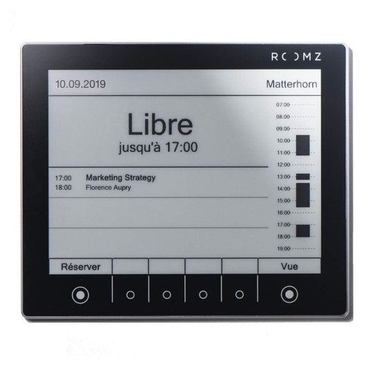 Roomz Display Silver - écran de Réservation de Salles