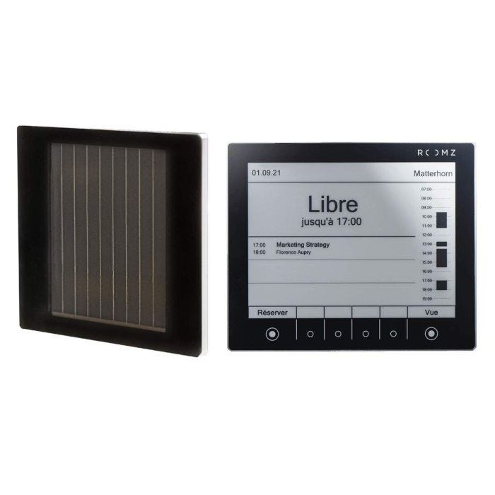 ROOMZ Display BLACK Solar Powered Incl. software subscription (1 year "ROOM")