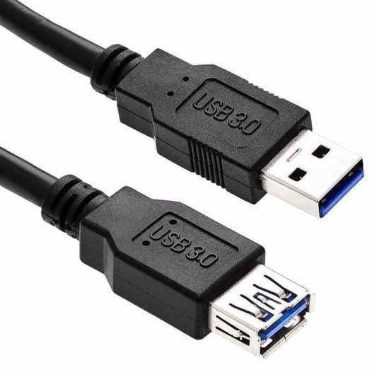 Rallonge USB 3.0 type A/ B avec ferrite transparente - 2,0 m